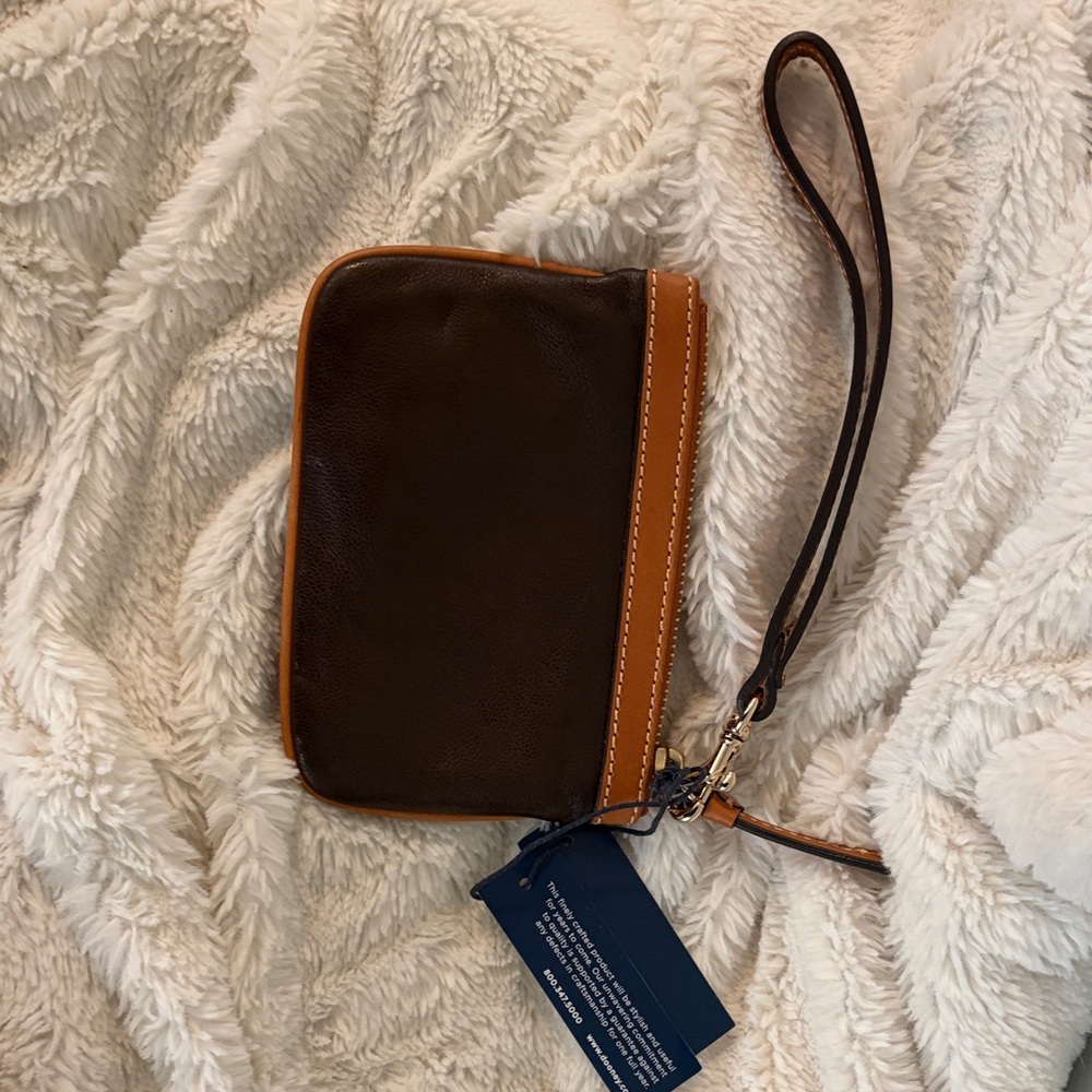 Dooney & Bourke Brown and Tan Wristlet - Picture 2 of 5